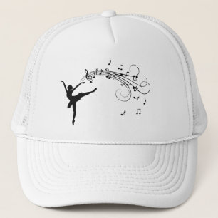 Ballerina Dancing with Music Notes Trucker Hat