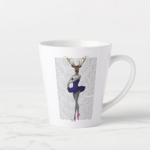Ballerina Deer in Blue Latte Mug