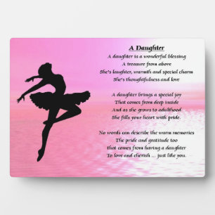 Ballerina Design - Daughter poem Plaque