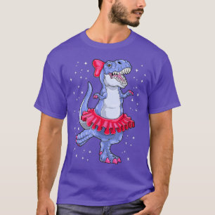 Ballerina Dinosaur T Rex Ballet Dancer Kids T-Shirt