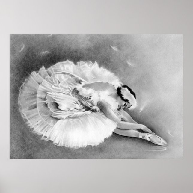 Ballerina Dying Swan Poster (Front)