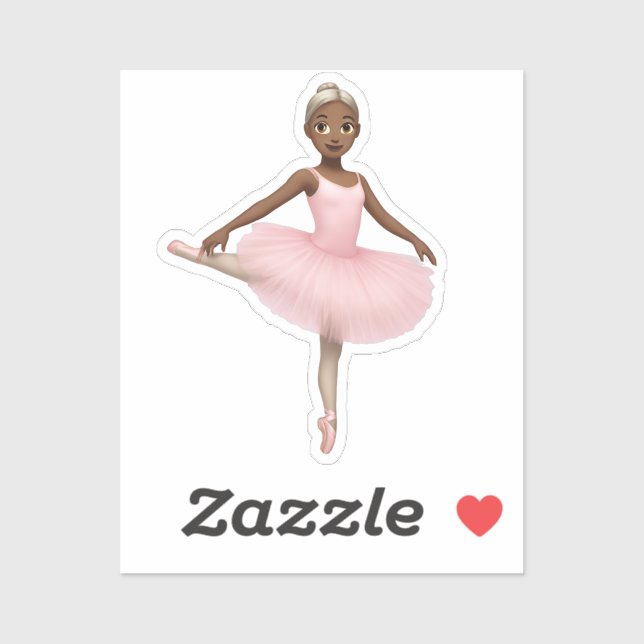 Ballerina Emoji in Pink Tutu (Sheet)