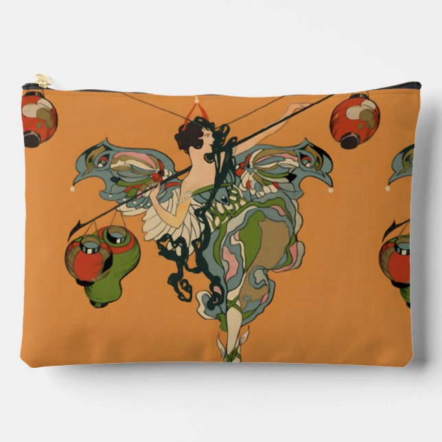 Ballerina Faerie With Lanterns Accessory Pouch (Front)