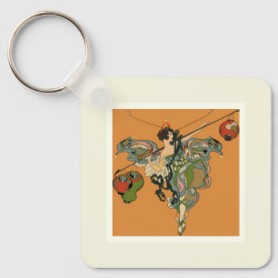 Ballerina Faerie With Lanterns Key Ring
