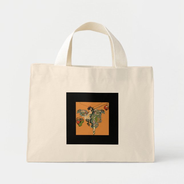 Ballerina Faerie With Lanterns Mini Tote Bag (Front)