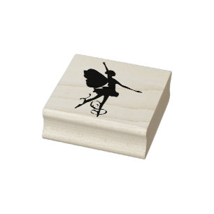 Ballerina Fairy Dancer Rubber Stamp