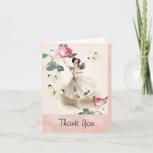 Ballerina Fairy Thank you Card