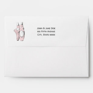 Ballerina Feet on Pointe #1 Lt Pink Envelope
