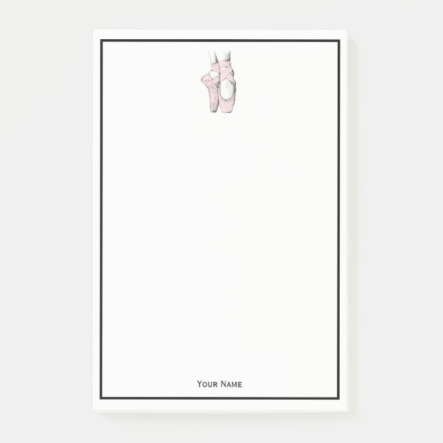 Ballerina Feet on Pointe #1 Lt Pink Post-it Notes (Front)