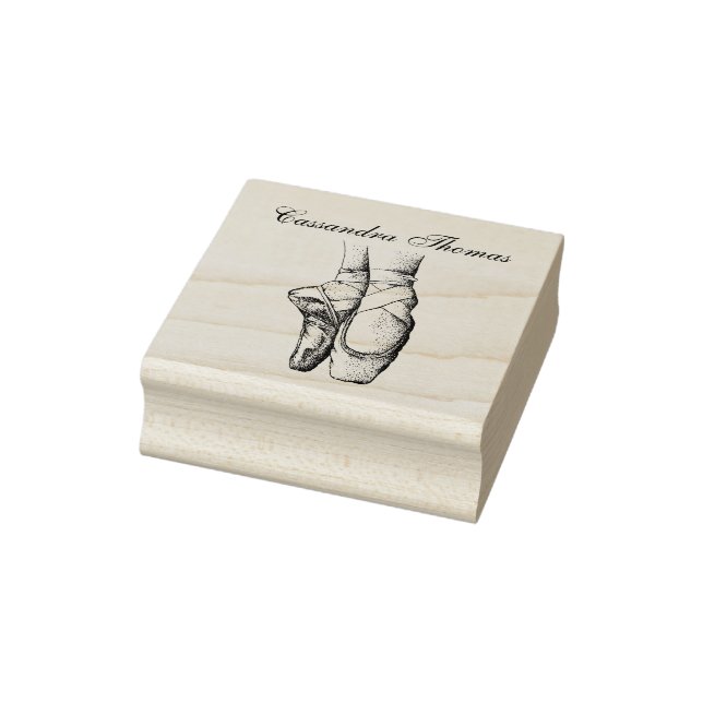 Ballerina Feet on Pointe #1 Lt Pink Rubber Stamp (Stamp)