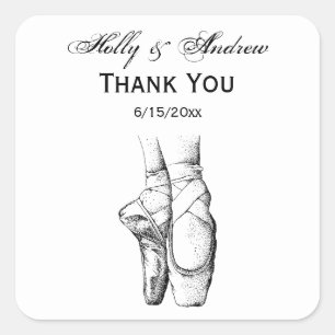 Ballerina Feet on Pointe #1 Square Sticker
