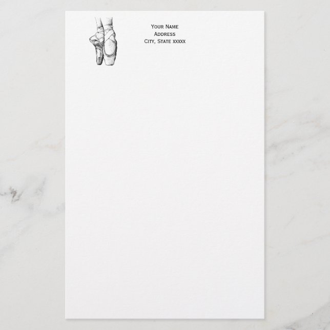 Ballerina Feet on Pointe #1 Stationery (Front)