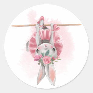 Ballerina Floral Bunny Stickers 