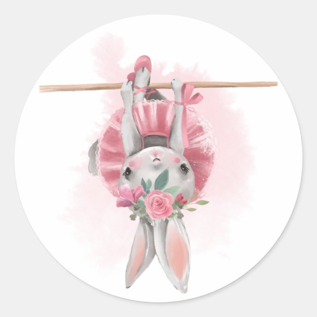 Ballerina Floral Bunny Stickers  (Front)