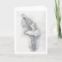 Ballerina Folded Greeting Card