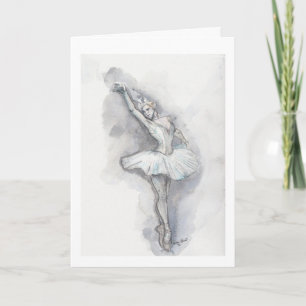 Ballerina Folded Greeting Card