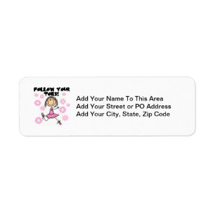 Ballerina Follow Your Toes T-shirts and Gifts Return Address Label