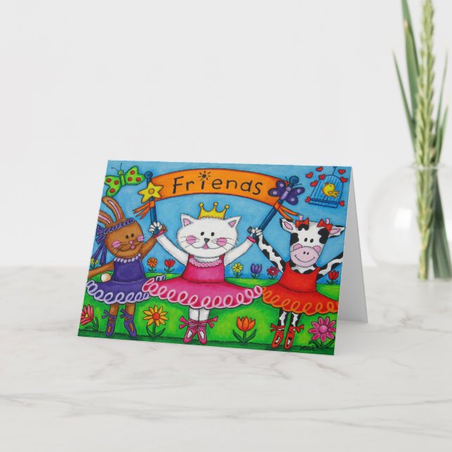 Ballerina Friends Card (Front)