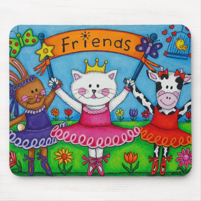 Ballerina Friends Mouse Pad (Front)