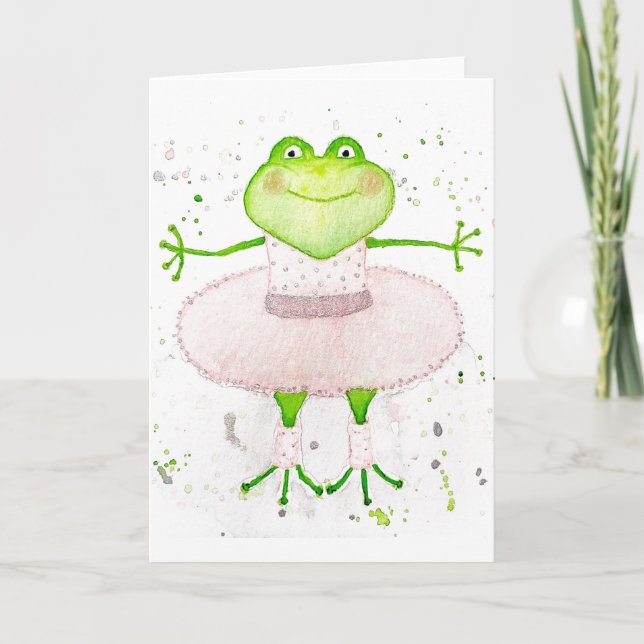Ballerina Frog Card (Front)
