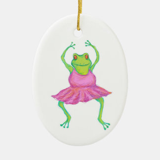 Ballerina Frog Ornament