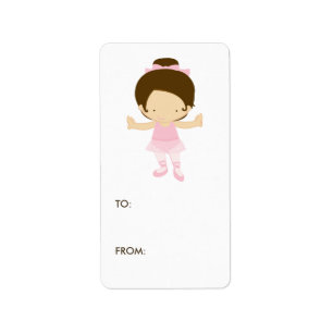 Ballerina Gift Tag Labels
