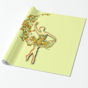 Ballerina Gift Wrapping Paper Ballet Dancer Girl