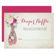 Ballerina Girl Baby Shower Diaper Raffle