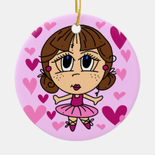 Ballerina Girl Ceramic Ornament