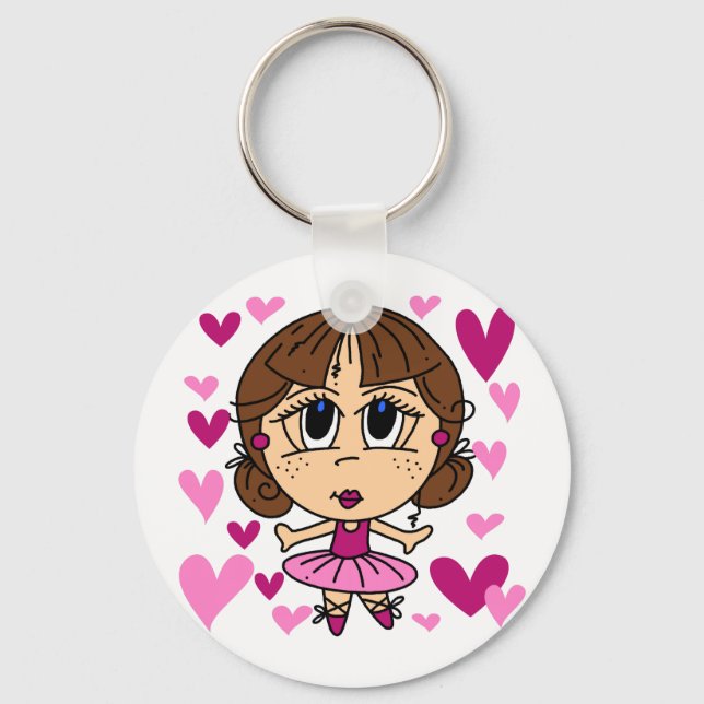 Ballerina Girl Key Ring (Front)