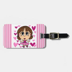 Ballerina Girl Luggage Tag