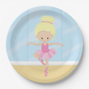 Ballerina girl paper plate
