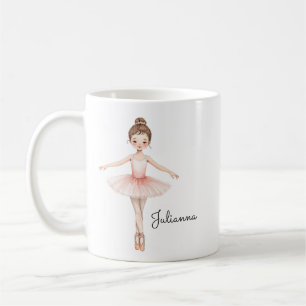 Ballerina Girl Personalised  Coffee Mug