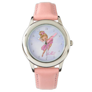 Ballerina Girl Pink, Purple Pretty Ballet Dance Watch