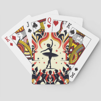 Ballerina Girl Playing Cards