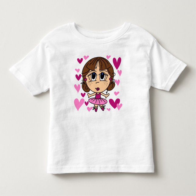 Ballerina Girl Toddler T-Shirt (Front)
