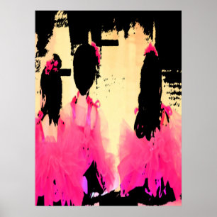 Ballerina Girls In Pink Tutu Poster