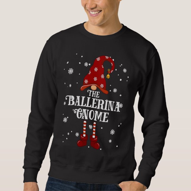 Ballerina Gnome Family Matching Group Christmas Sweatshirt (Front)