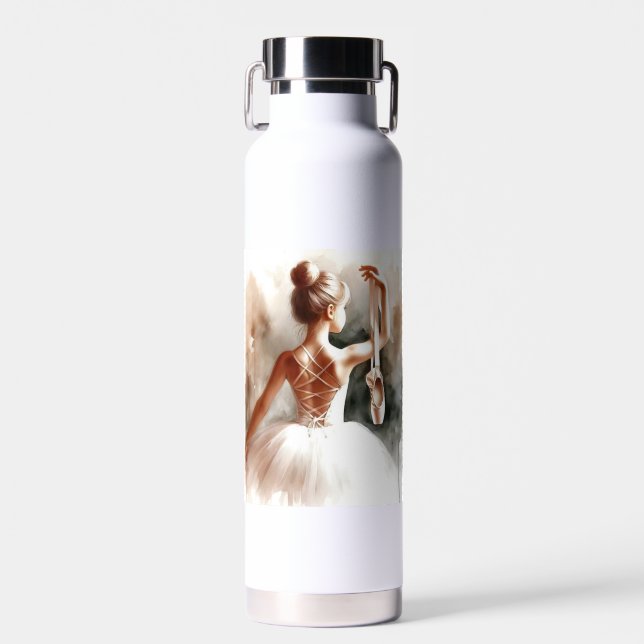 "Ballerina Grace – Dance-Inspired Water Bottle" Bottle (Front)