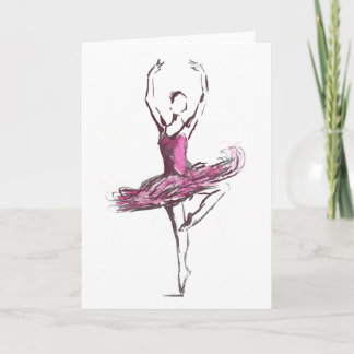 Ballerina Greetings Card. Card