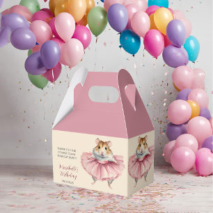 Ballerina Hamster Girls Birthday Party Favour Box