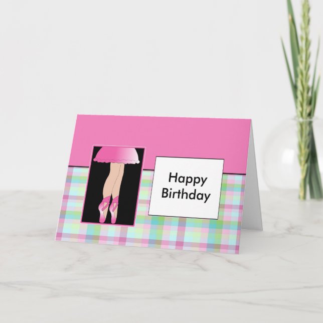 Ballerina - Happy Birthday Card (Front)