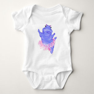 Ballerina Hippo Baby Bodysuit