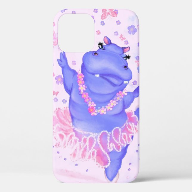 Ballerina Hippo Funny iPhone Case Ballet Dancer (Back)