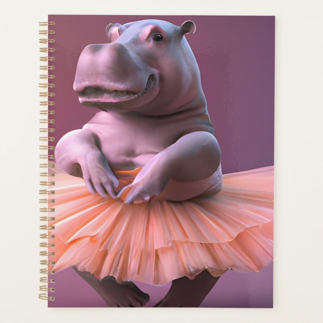 Ballerina Hippo Planner (Front)