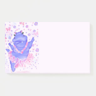 Ballerina Hippo Post-it® Notes