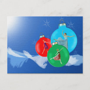 Ballerina Holiday Postcard