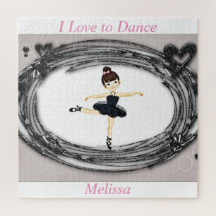 Ballerina - I Love to Dance Personalised Puzzle
