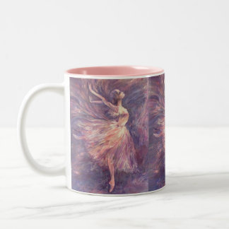 Ballerina in an Arabesque Two-Tone Coffee Mug