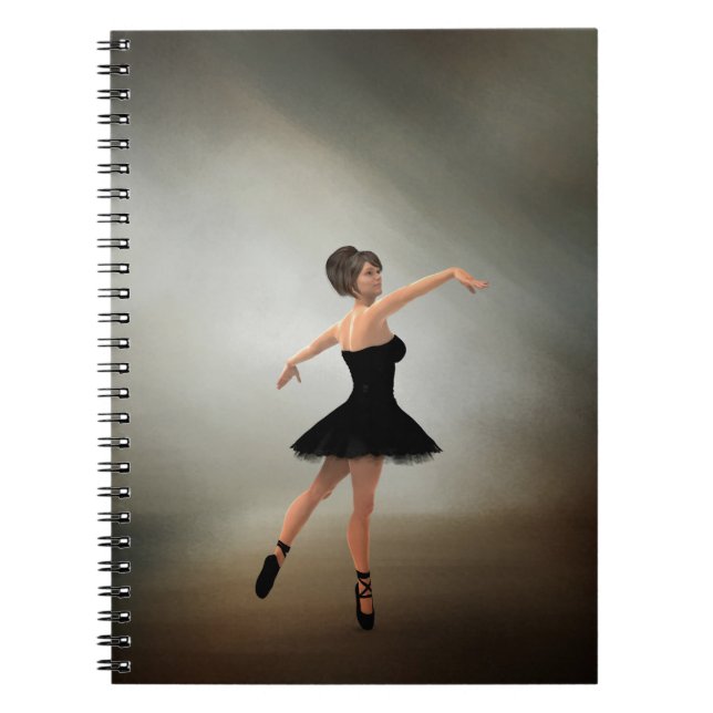 Ballerina in Black Dress Notebook (Front)